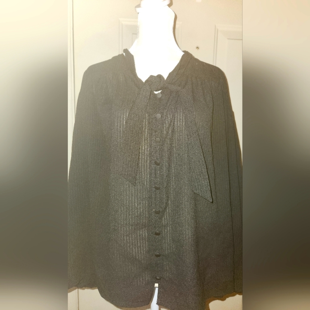 Black Flowy Blouse